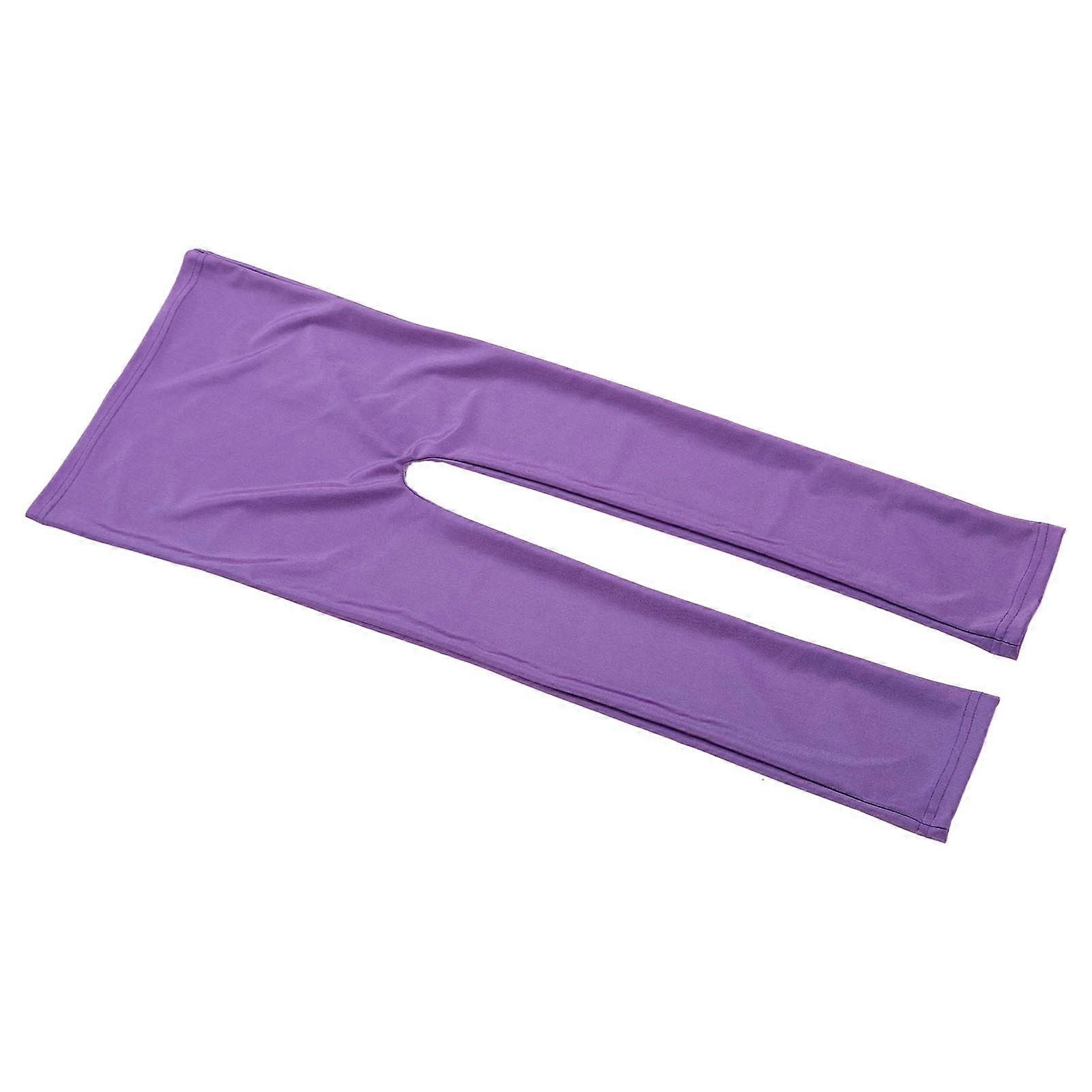 Heatless Curling Rod Headband Leggings Shape Elastic Reduce Split Ends Hair Styling Tool for Sleep Purple
