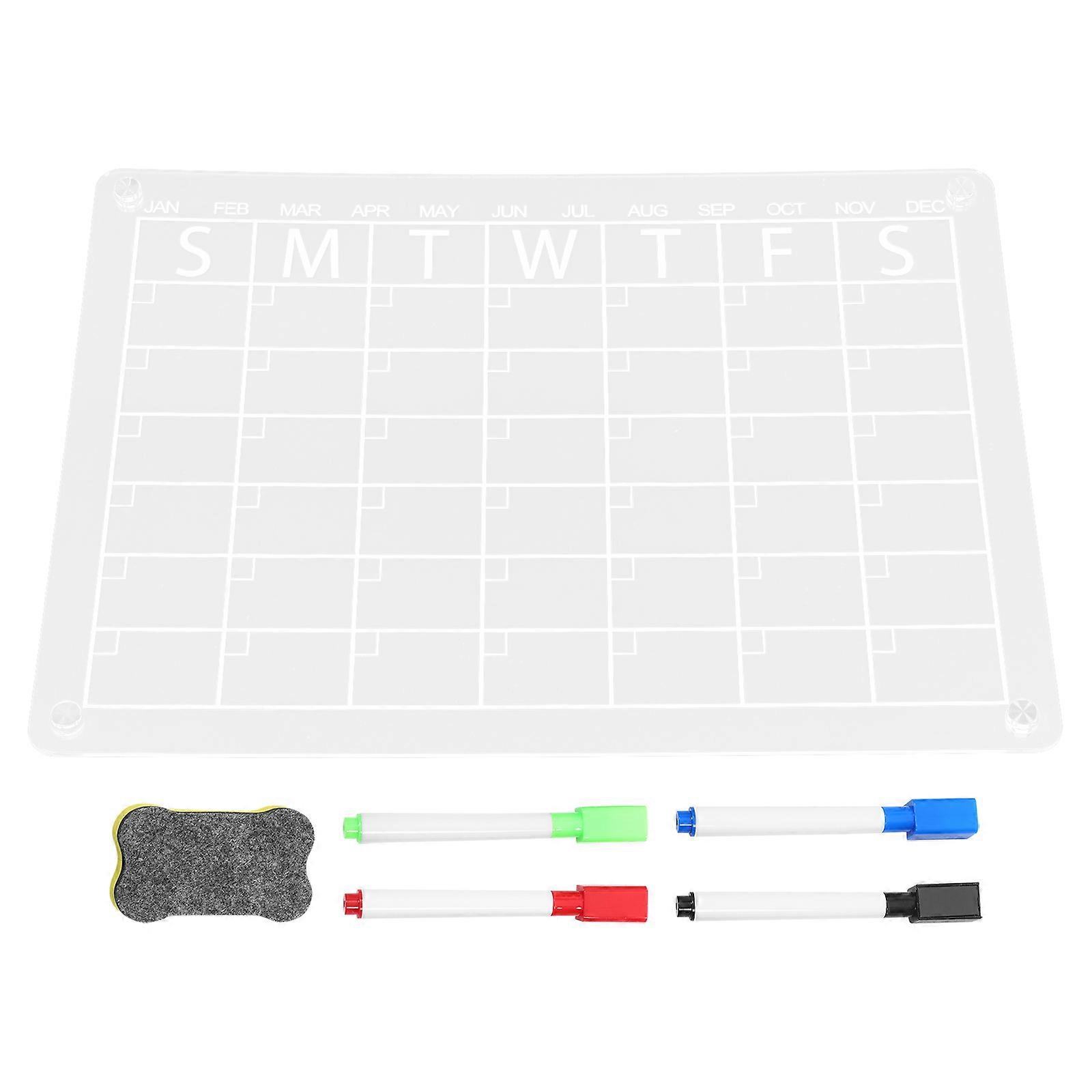 Acrylic Memo Board for Home Use White Desktop Erasable Note Board Perfect for Messages and Drawings 16x12 inches