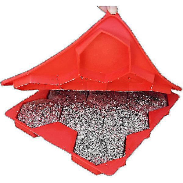 Innovative 8 in 1 hamburger press and freezer container