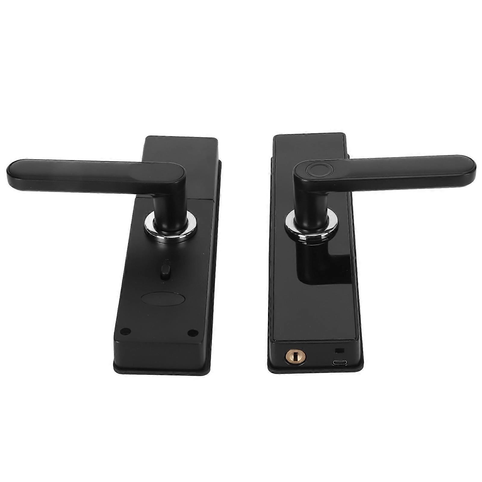 Smart Lock APP Remote Control Fingerprint Password Card Swiping Keyless Entry Lock for 35 to 50mm Doors 