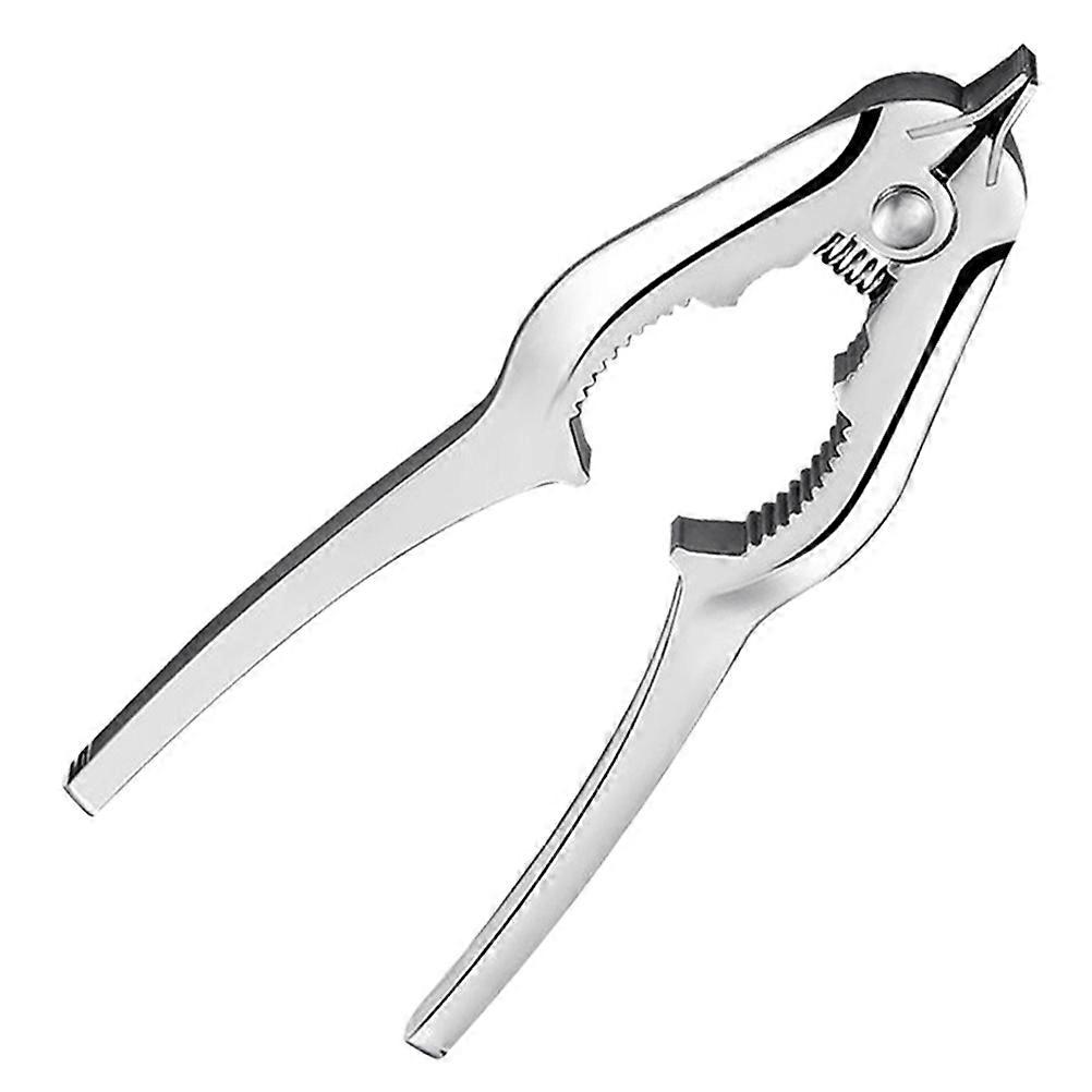 Practical Clam Clamp Crab Opener Seafood Tool with Alloy Material for Home Kitchen Use Silver