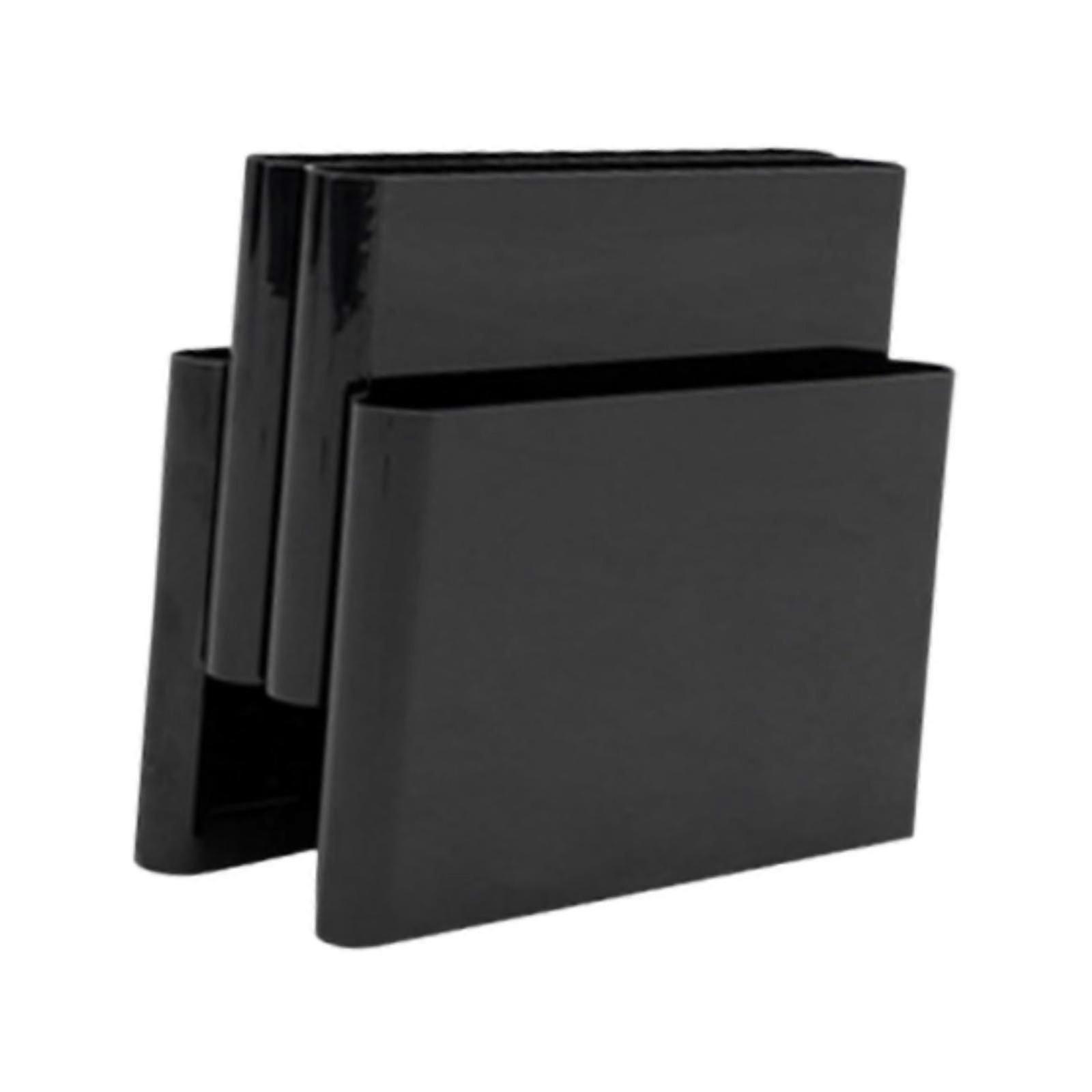 Desktop Storage Organizer Geometric Design Bookends for Study Home Workspace White