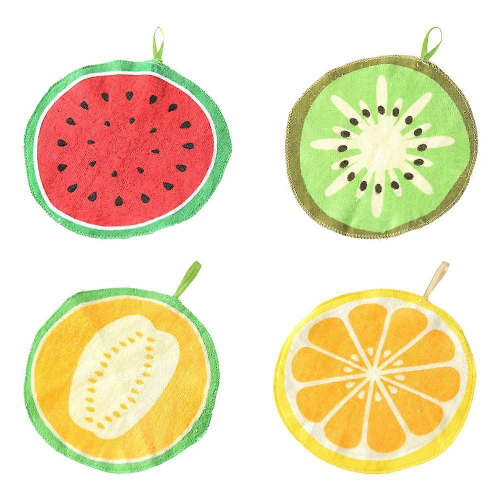 Assorted Color Hand Towel for Kitchen Use 4Pcs Hanging Absorbent Towels