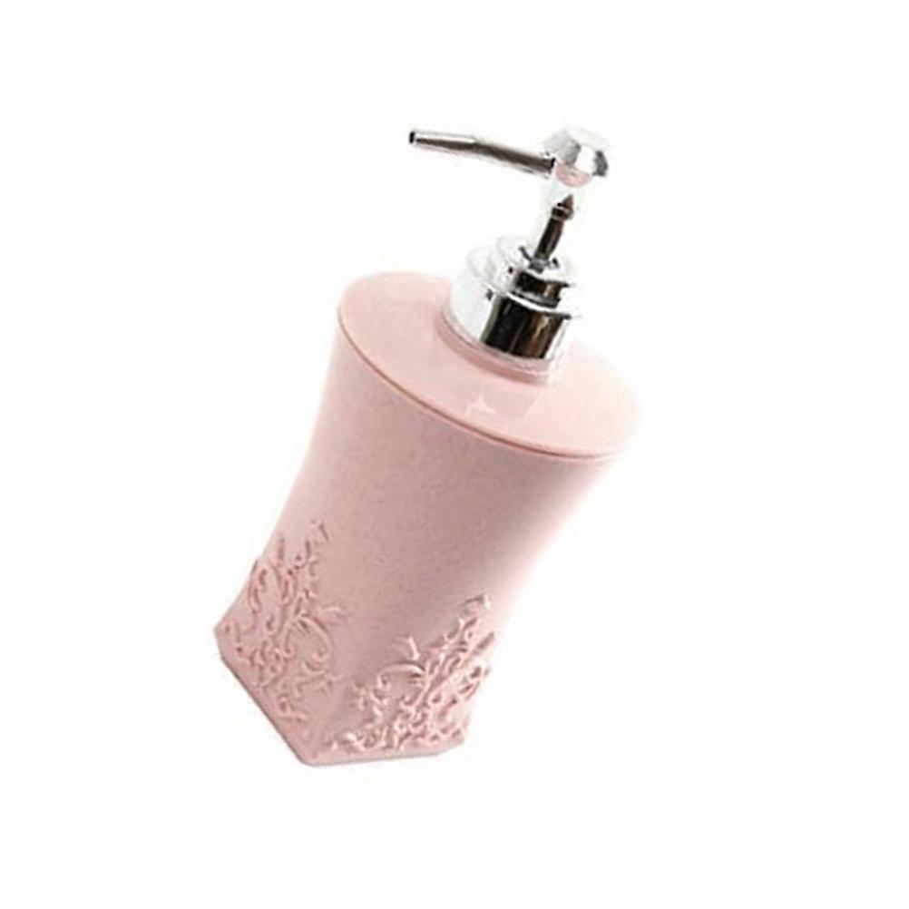 Cute Square Pink Emulsion Bottles, Refillable Pump Dispenser for Shampoo, Conditioner & Lotion, User Friendly Design, Material for Home Use