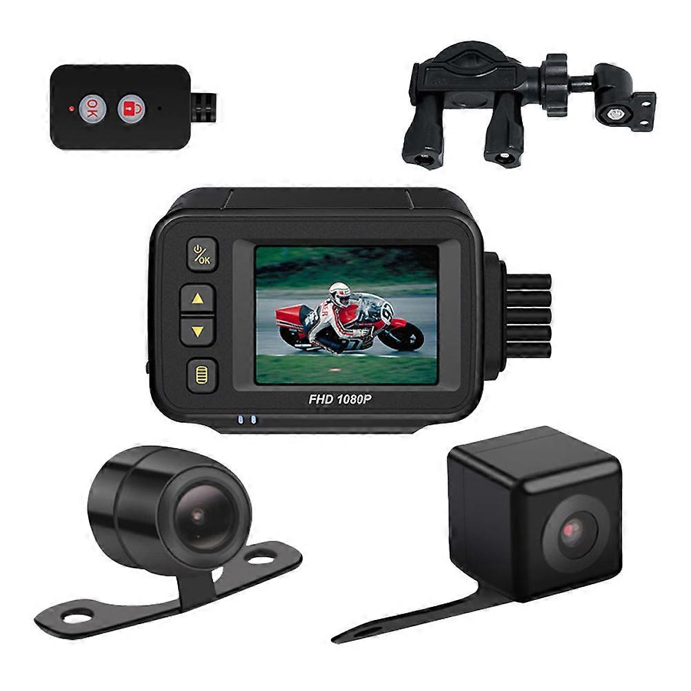 Motorcycle Driving Recording Dual-Lens Recorder High-Definition Video USB Data Transmission 1Pack