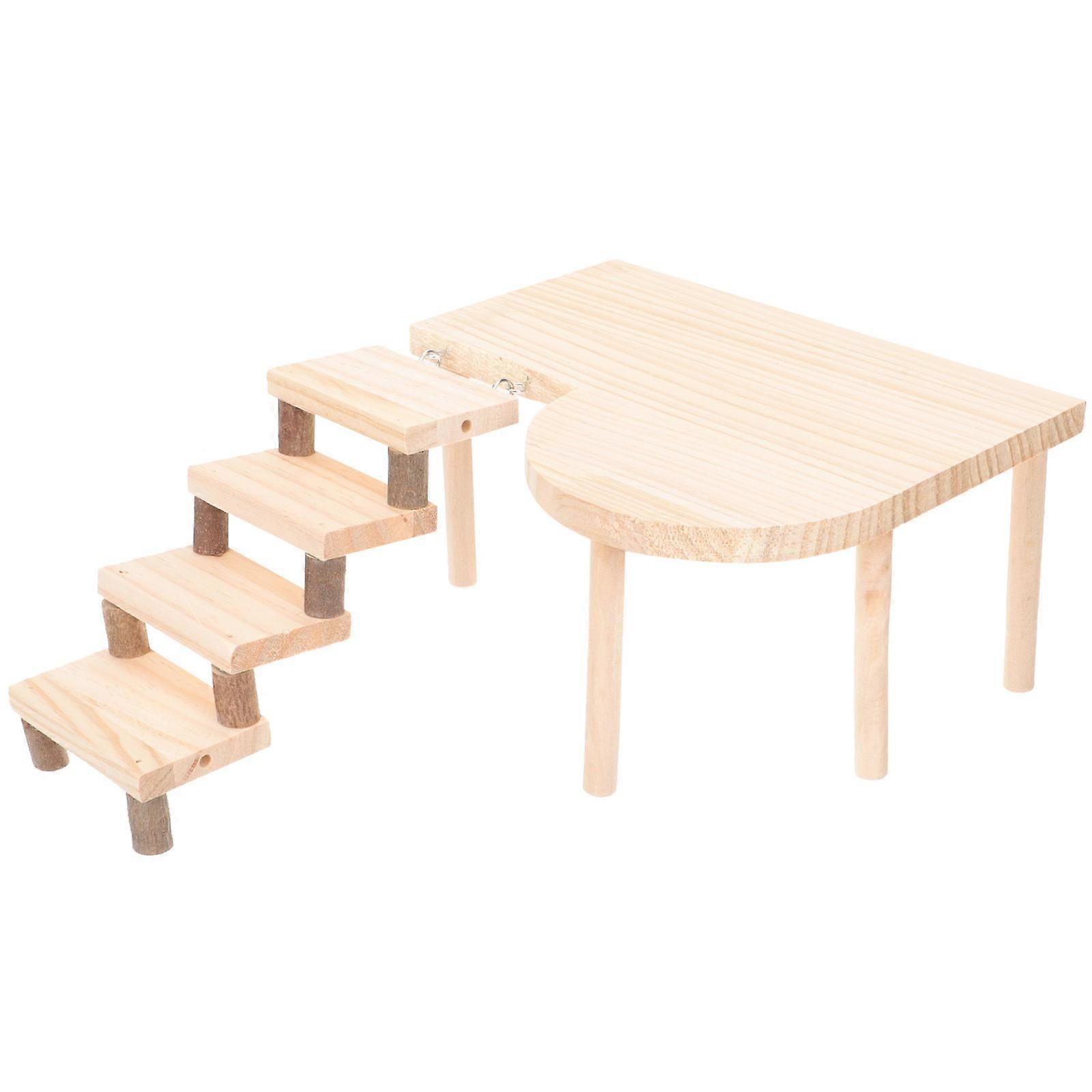 Durable Hamster Platform with Ladder – Exercise Ramp for Hamsters, Gerbils, Chinchillas, and Small Pets – Cage Accessory Plaything