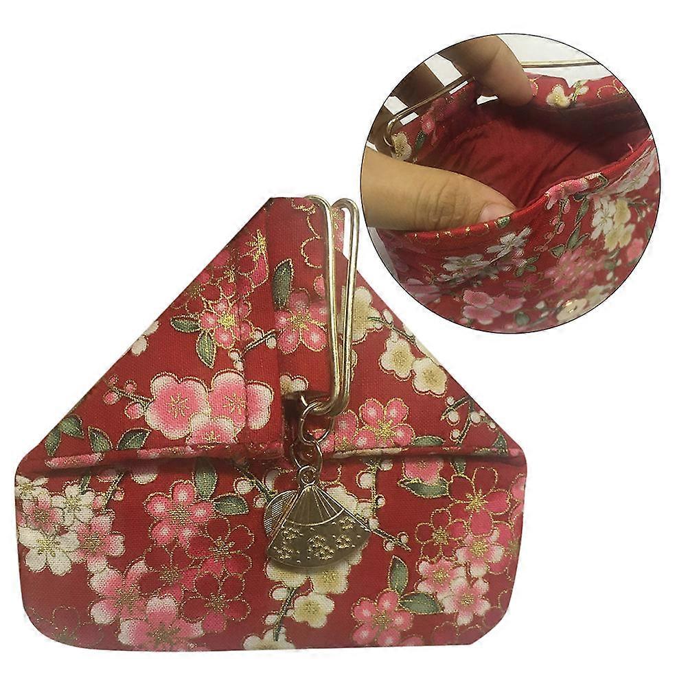 Small Storage Bag Triangle Purse Cash Storage Key Receipt Daily Use 1Set