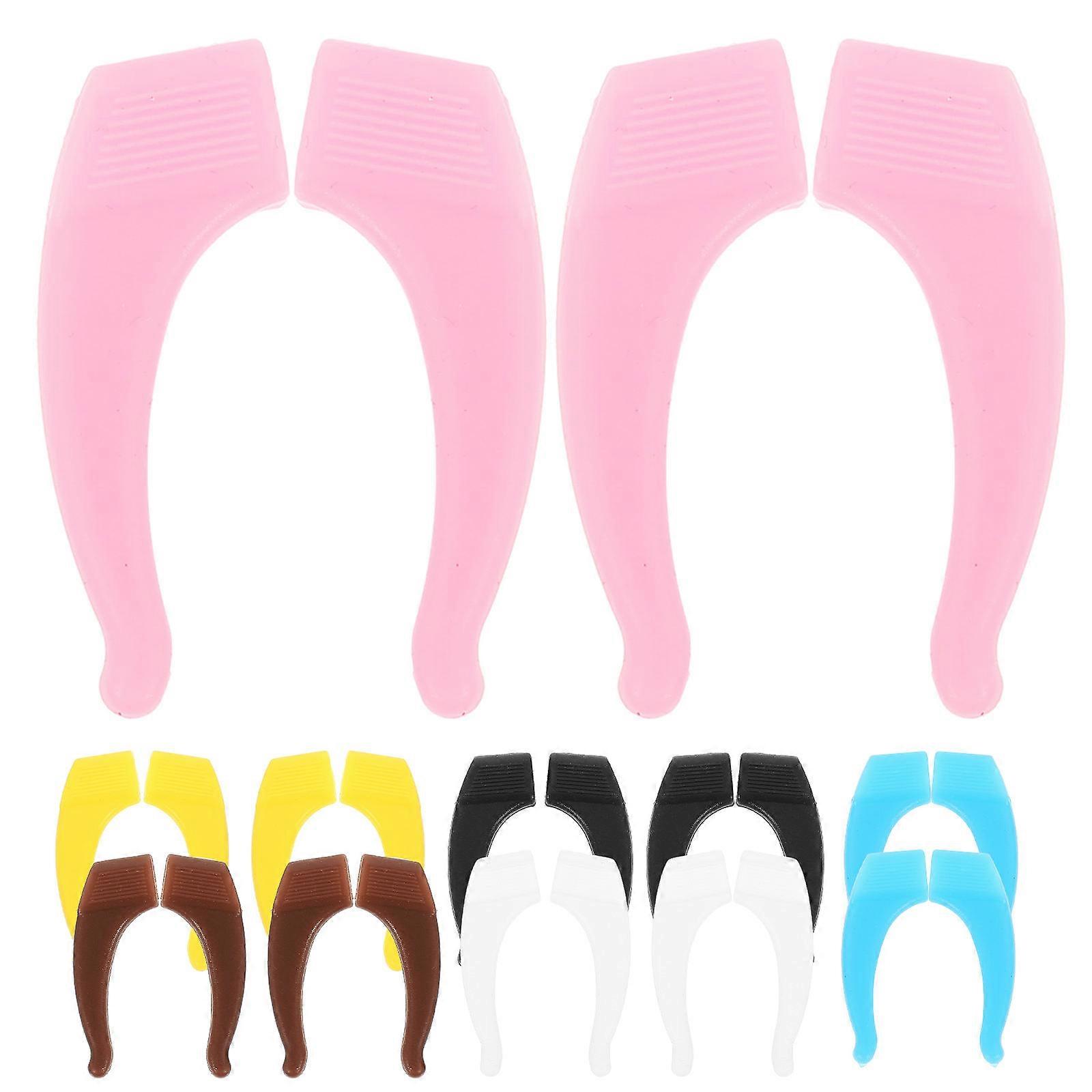 Silicone Glasses Ear Grips for Nonslip Use Assorted Color 24 Pcs Suitable for Various Activities