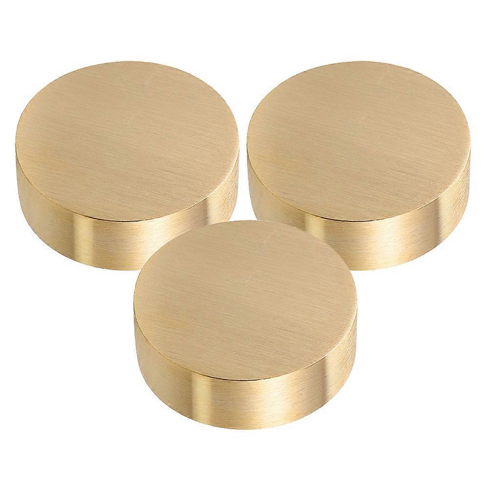 Document Weight Brass Round Minimalist Design Calligraphy Practice 4.00X4.00X1.50CM 3Pcs