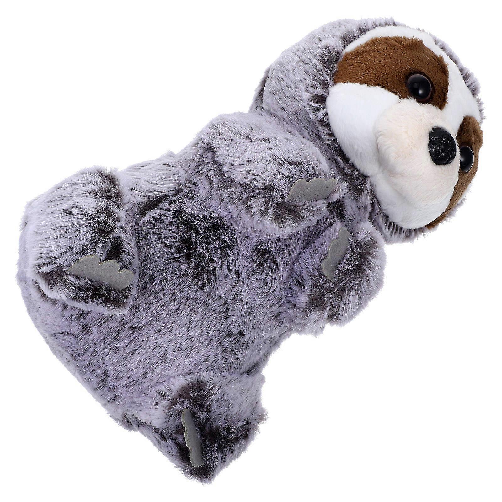 Portable Stuffed Sloth Toy Plush Sloth Puppet Festival People Of All Ages 9.4×5.5×4.3in 1Pack
