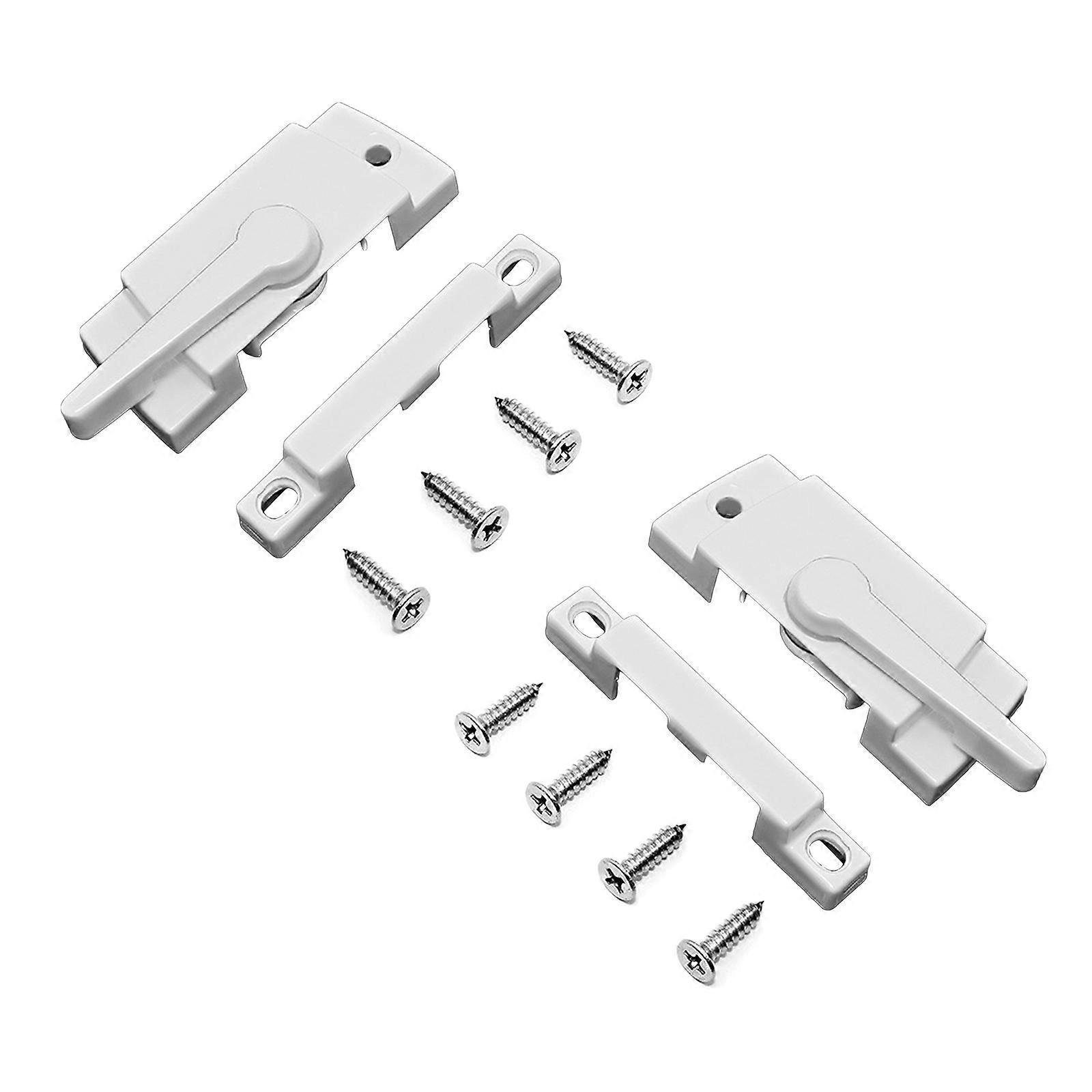 Zinc Alloy Sliding Window Sash Lock White Sliding Window Crescent Lock Children Safety Protector Catch Lock Accessories White