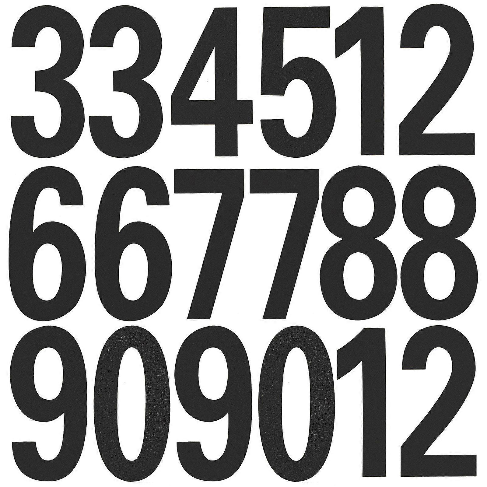 4 Sheets Mailbox Number For Outside Doorplate Sticker Reflective Number Decal