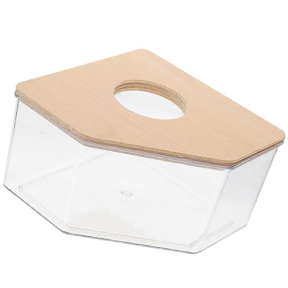 Hamster Sand Bath Box Transparent Durable Small Pet Container for Chinchillas Guinea Pigs Gerbils Easy to Clean Observe Multi Use for Bathing Playing