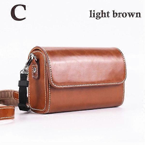 Retro camera bag with shoulder strap, leather camera bag for Sony RX100 series