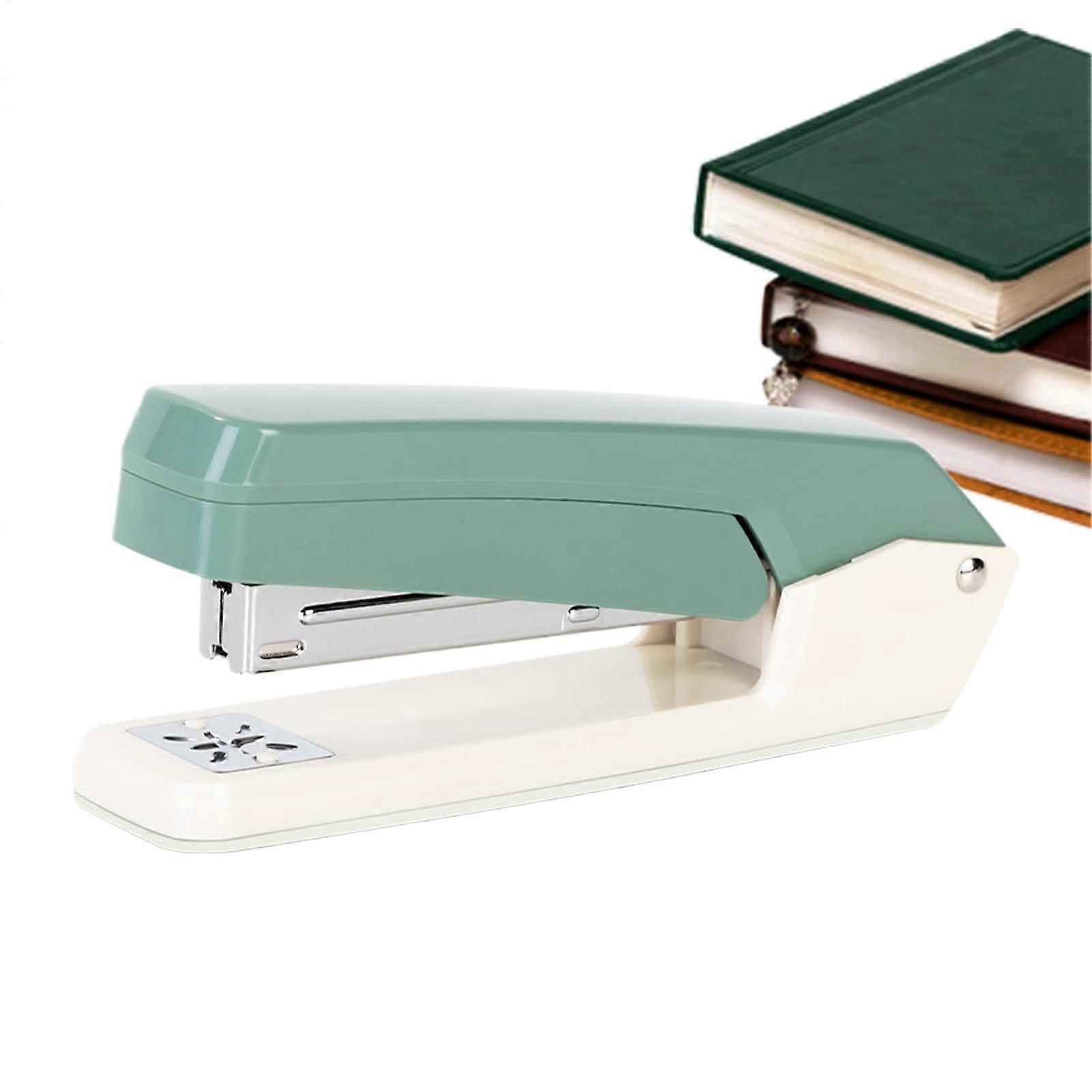 Heavy Duty Stapler Long Arm Stapler, 360 Degree Rotating Binding Accessories for Construction, Craft, Packaging, Warehouse, Home Green