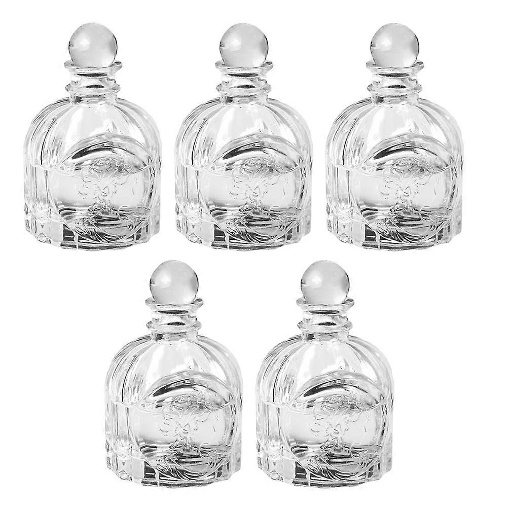 Aroma Release Crystal Glass Perfume Aromatherapy Bottles Storage Holder Bathroom 12x8cm Decorative 5Sets