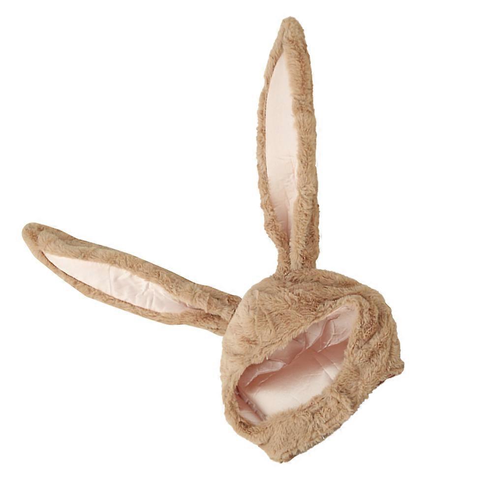 Brown Plush Rabbit Ears Hat for Decoration Use Soft and Comfy Perfect for Parties One Size Fits Most