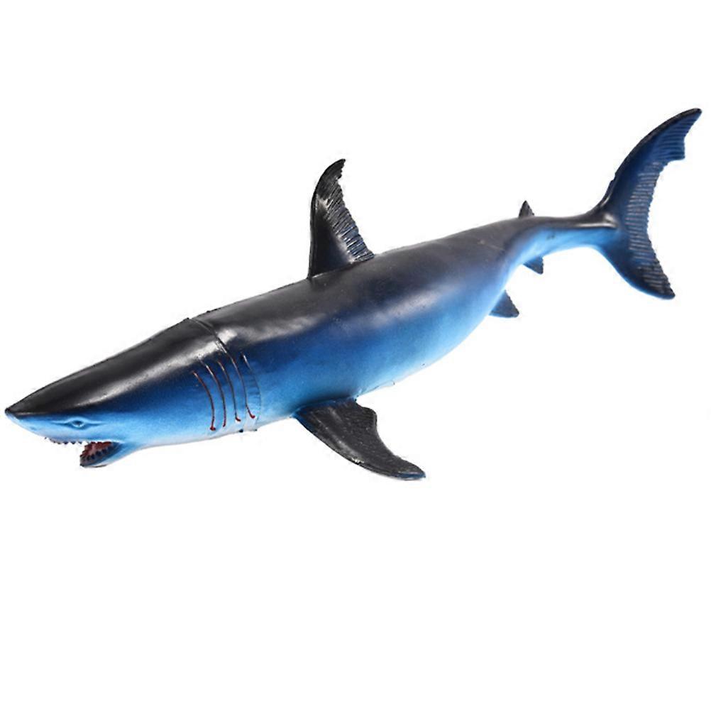 Masteelf Simulated Shark Model Wildlife Sound Figurine Desktop Decoration Educational Toy 1 Set Blue