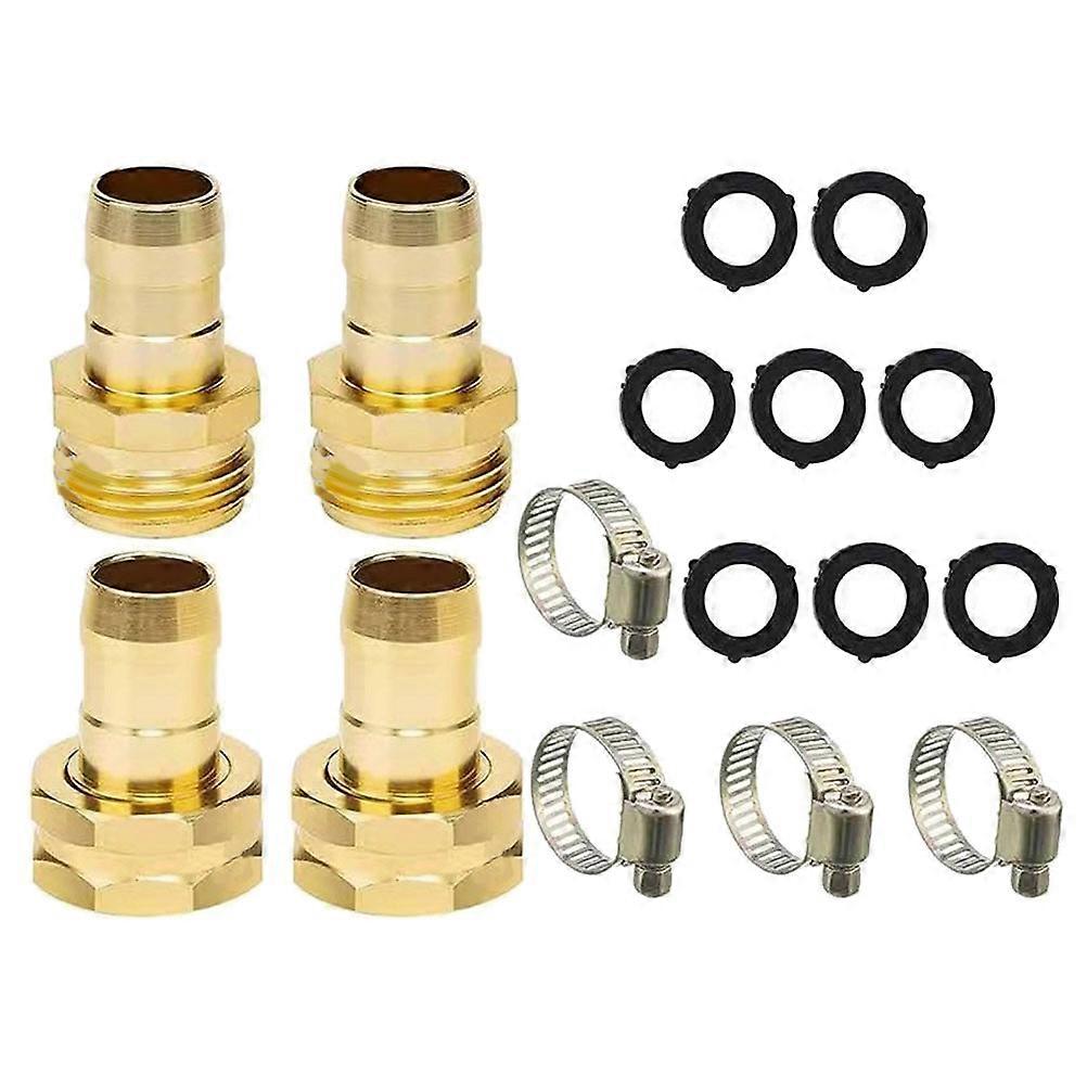 Durable Garden Hose Connector for Repair Kit Prevents Leakage Weatherproof Rustproof 1 Set Golden