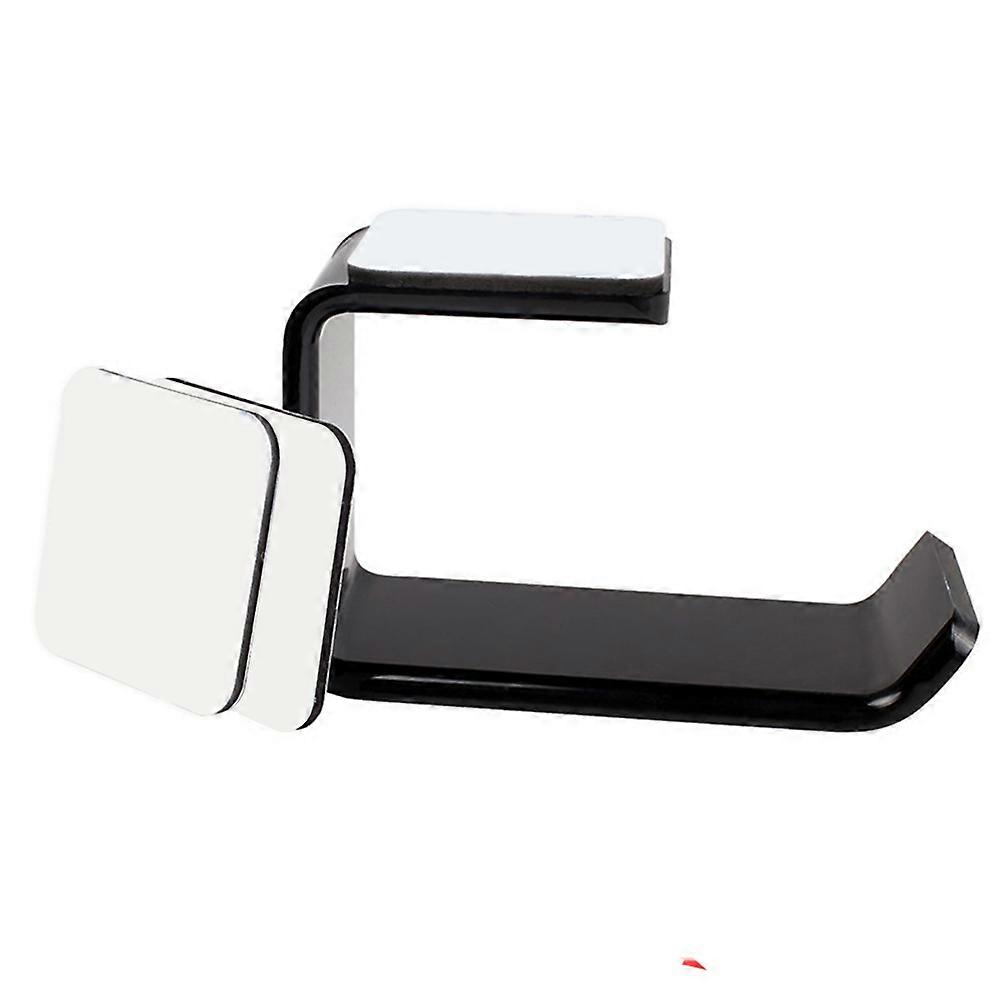 Black Acrylic Headphone Stand with Doublesided Tape for Underdesk Storage Keeps Desk Tidy 7.9x3.9x4.3 inches