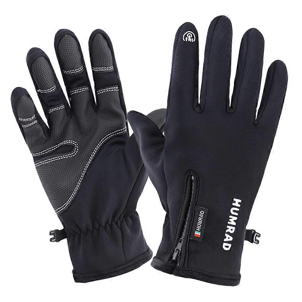 Black Winter Gloves for Protection Outdoor Windproof Gloves 1Pair