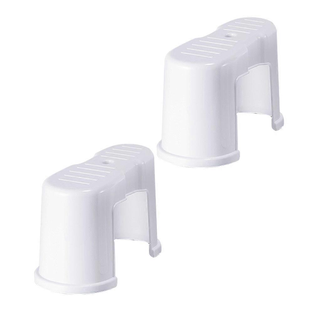 Bathroom Footstool Toilet Training Children White 30X19CM Space-saving 2Pack