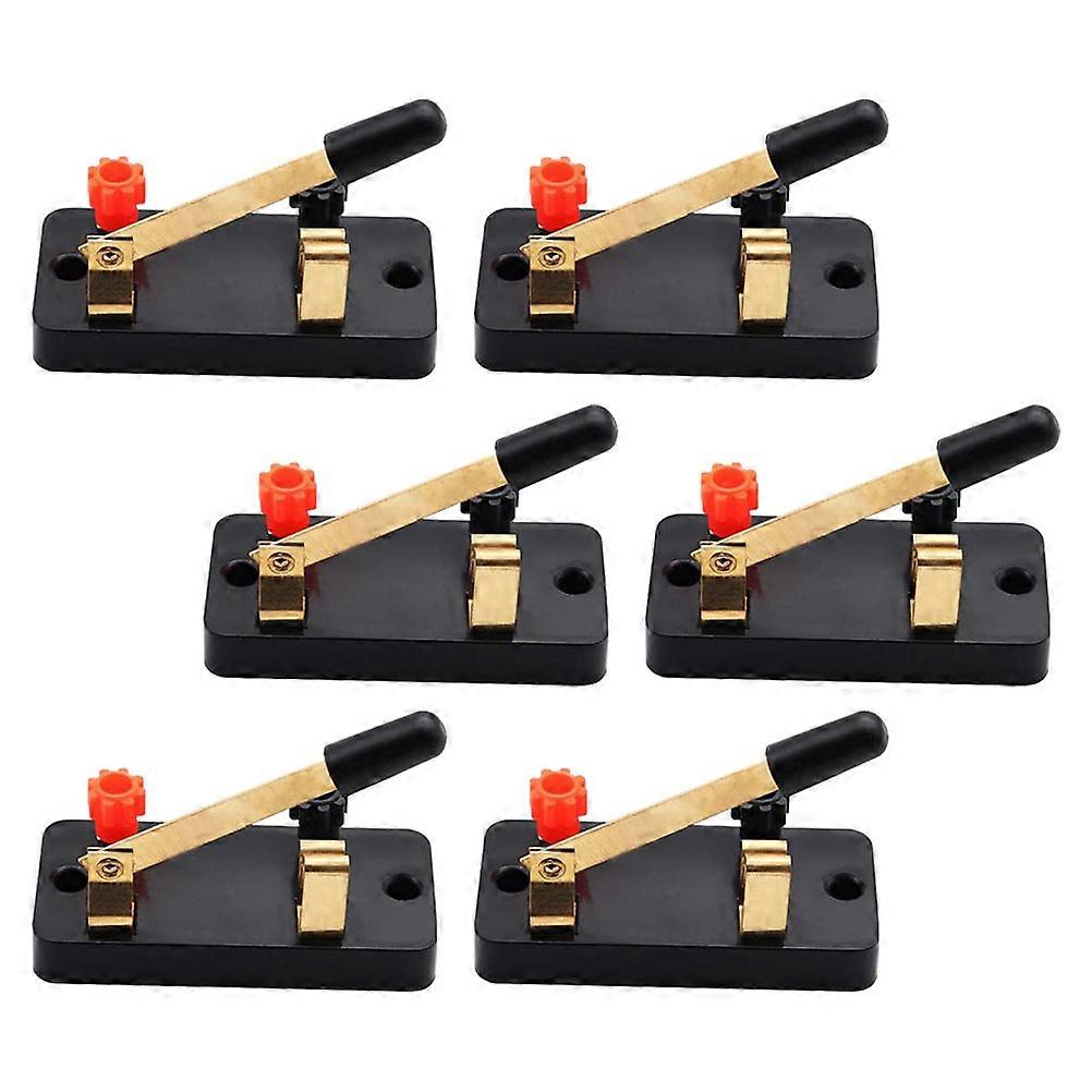 Single Pole Single Throw Switch 6Pcs Black For Stable Operation In Electronic Experiment Component And Classroom Education