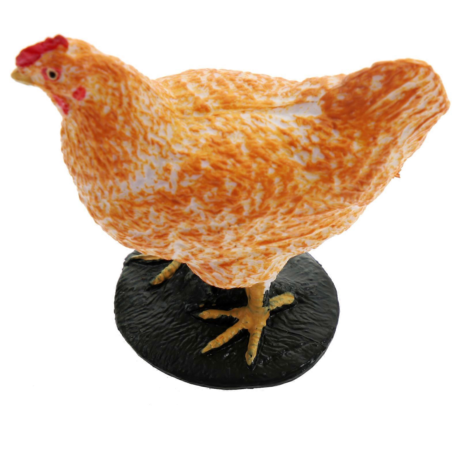 Delicate Hen Shape Simulation Poultry Model Desktop Decoration Plastic 2.5 X 5 X 4.5 Cm 1PC