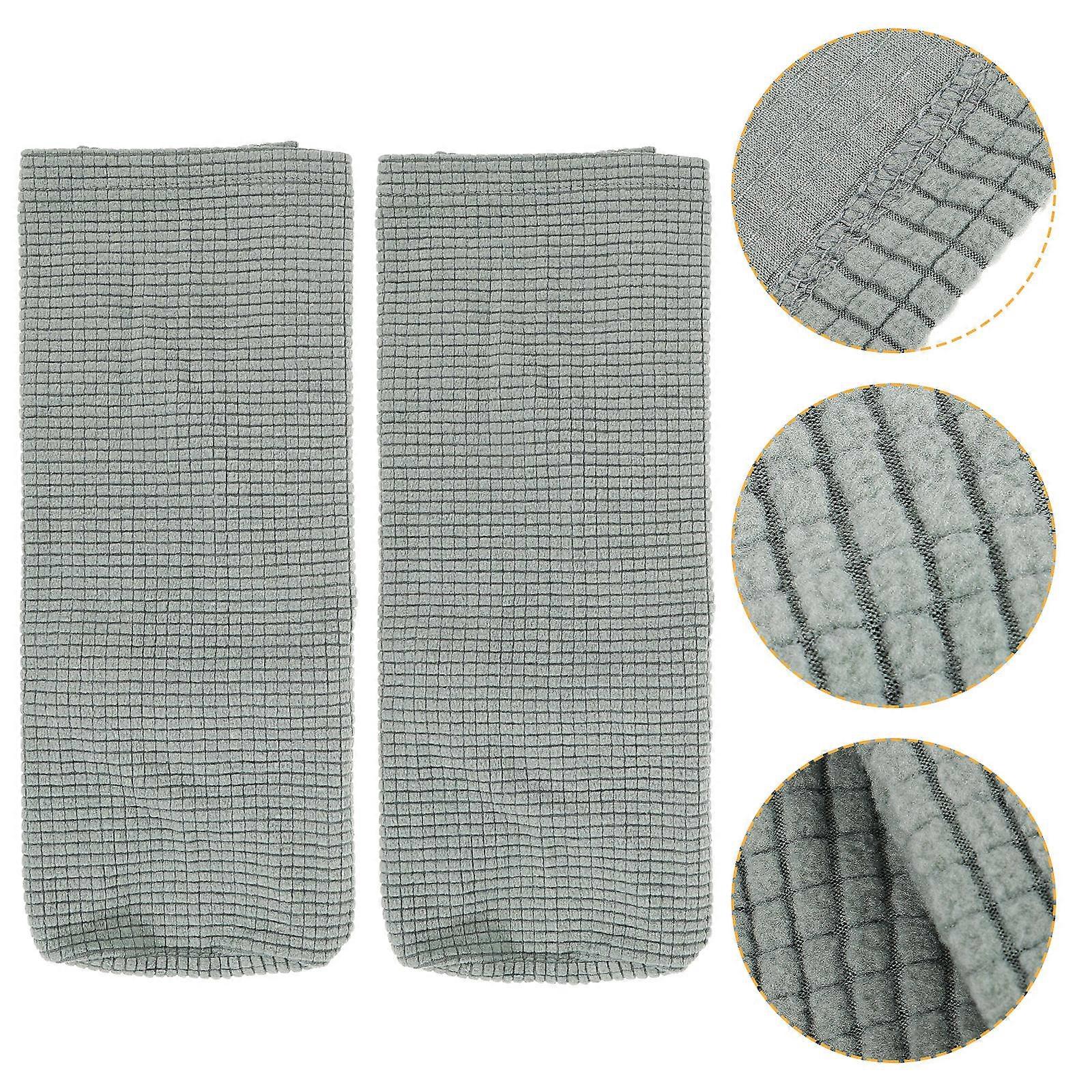 أغطية مسند ذراع أريكة 2 قطعة أغطية مسند يد أريكة مرنة عالمية مقاومة للغبار لمكتب المنزل غطاء كرسي أخضر غطاء كرسي قماش أريكة غطاء ذراع كرسي