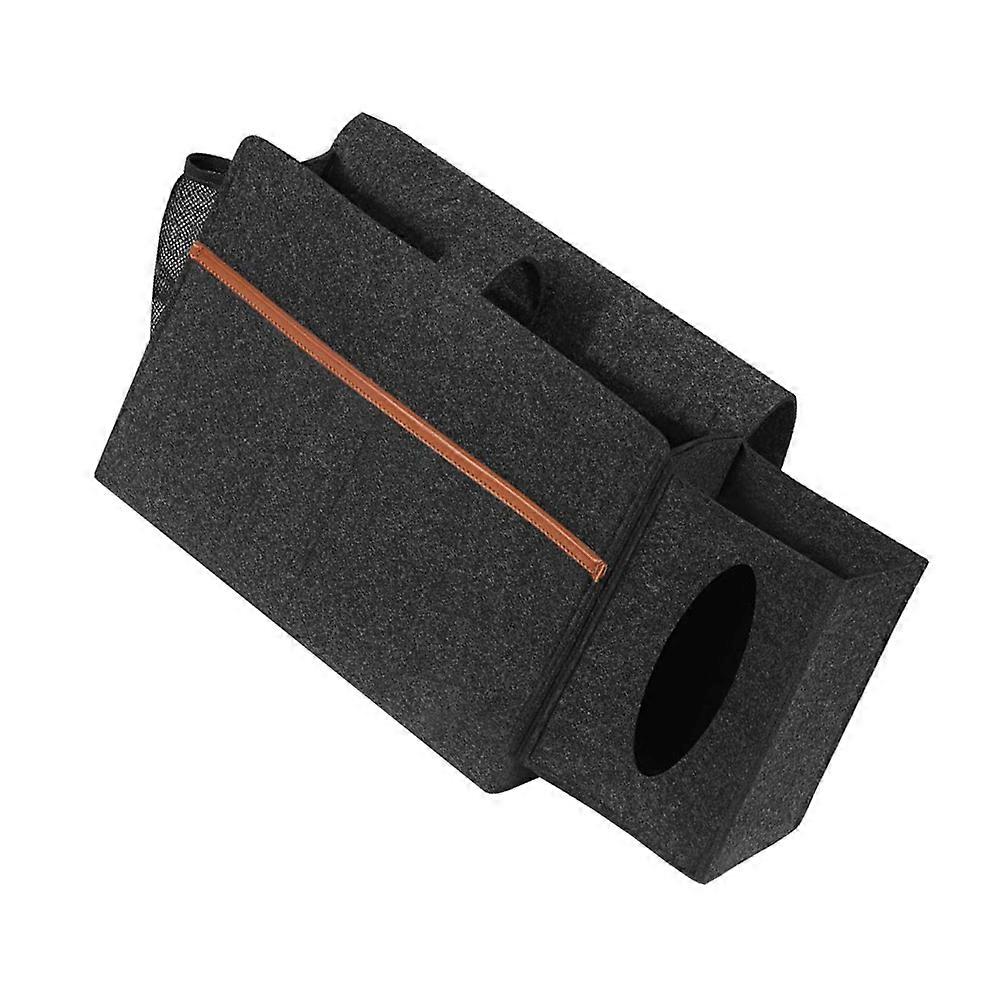 Rectangular Felt Storage Bag For Dormitory Storage Dark Grey Sturdy 1Set