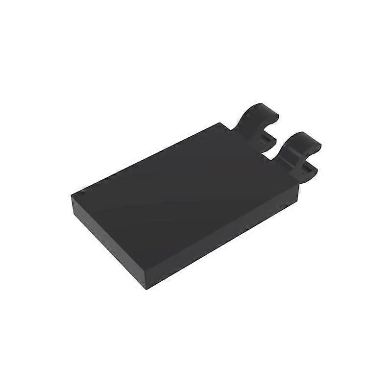 Gobricks GDS896 Fliese 2x3 mit 2 Clips, 50 Stück, kompatibel mit , Schwarz