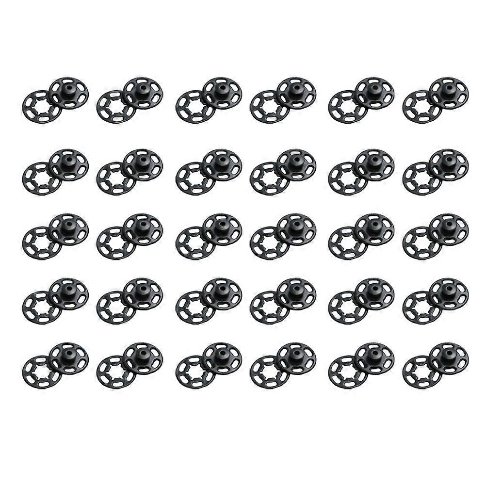 Black Transparent Snap Buttons for ClothesCrafts Made of Durable Plastic 1000pcs 15mm
