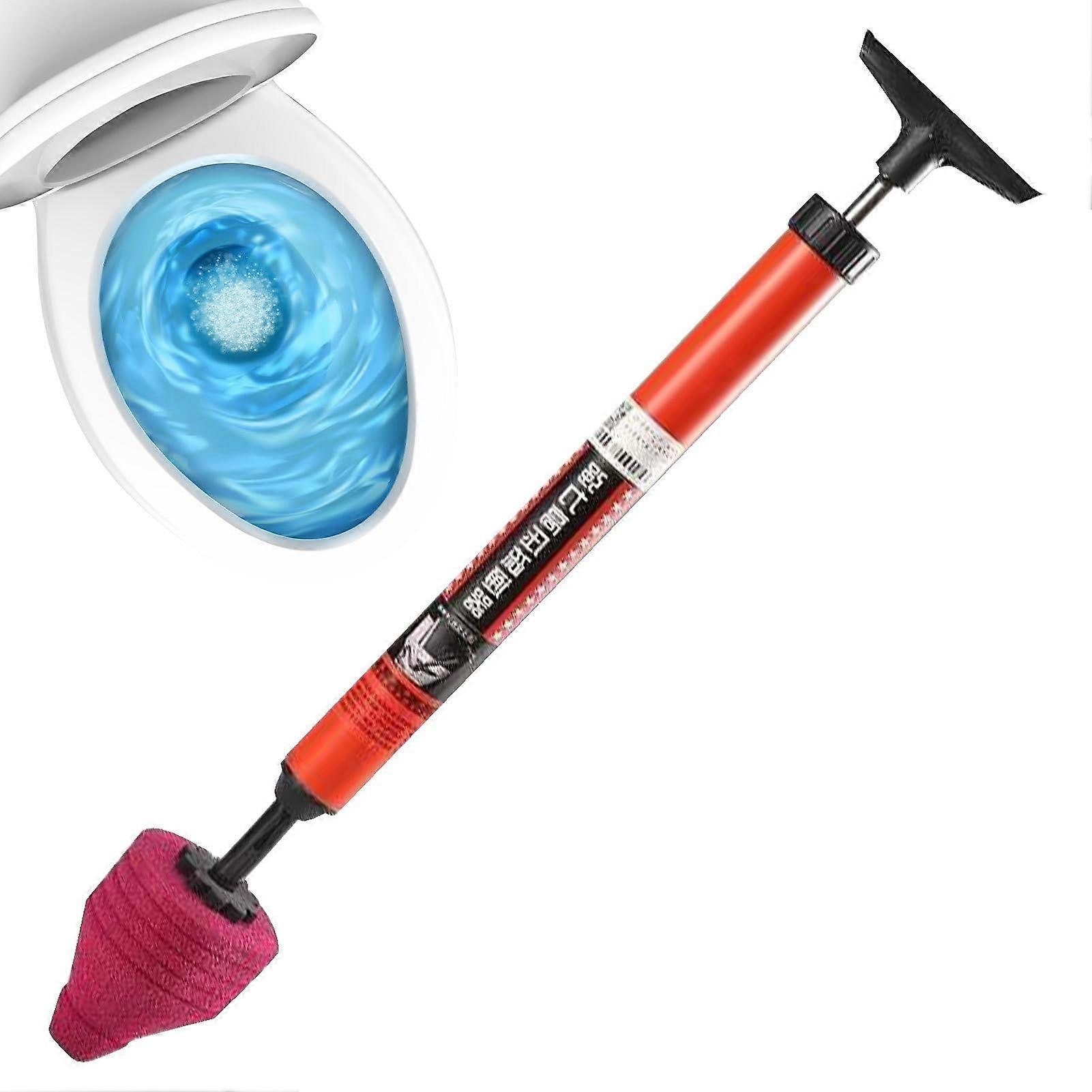 Performance Toilet Plunger Air Pressure Drain Cleaner Ergonomic ABS Handle PVC Construction, 66x10cm