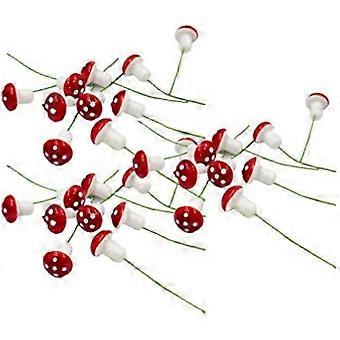 EXCEART 100pcs Mini Foam Mushrooms Fake Micro Mushroom Garden Landscape Micro Dollhouse Bonsai Plant Decorations Ornaments