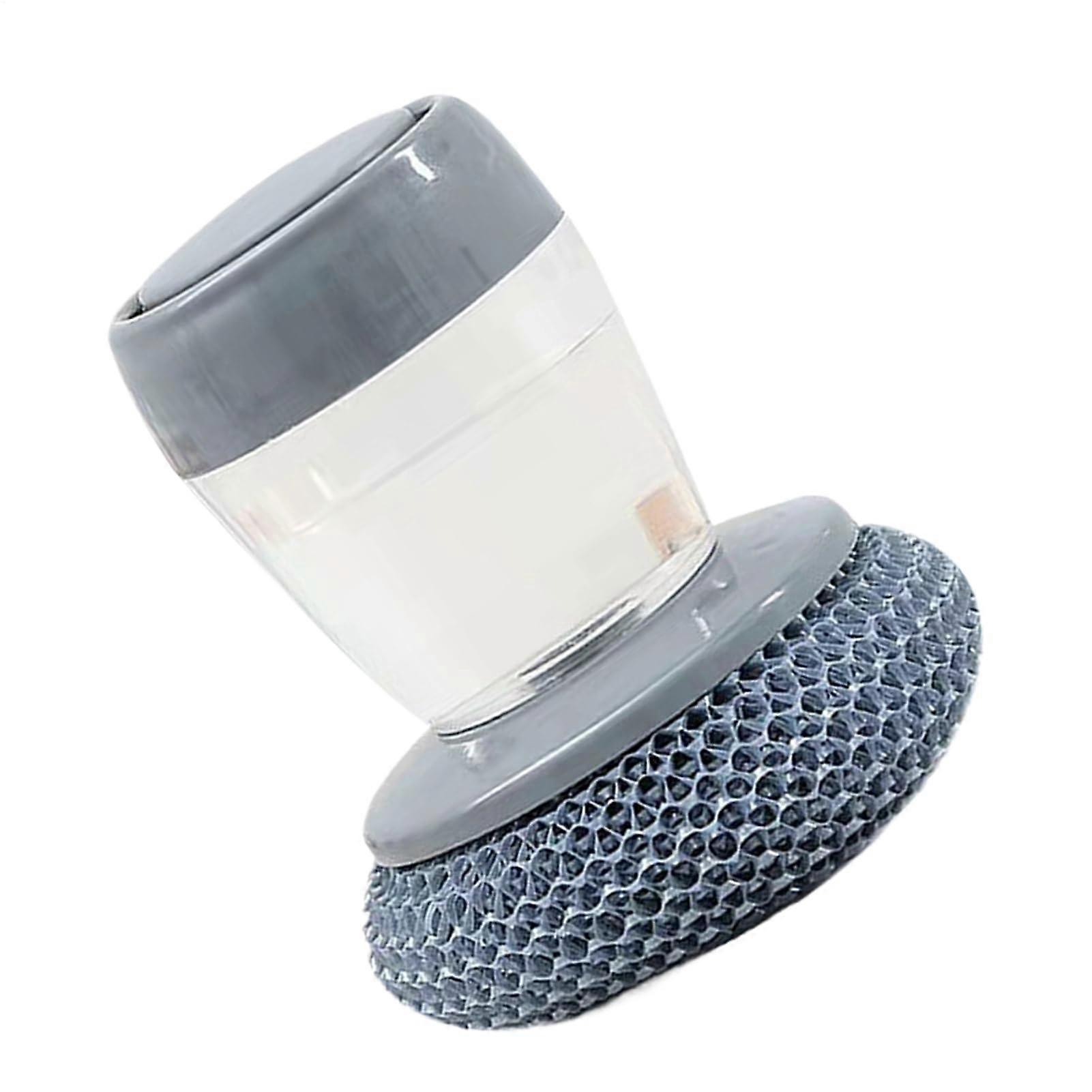 Soap Dispenser Bowl Brush for Pots and Pans, Dorm Kitchen Scrubber With Ergonomic Handle, Non-Slip