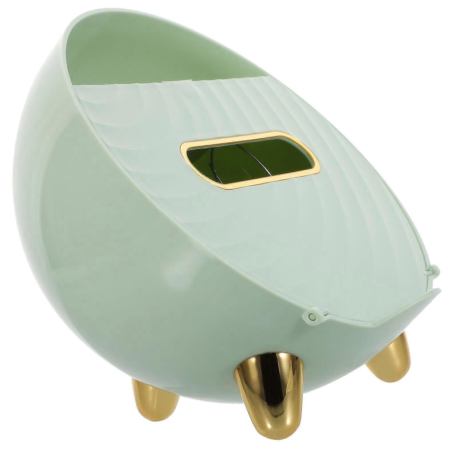 Compact Tissue Cover Organizer Ideal For Office And Home Decor In Elegant Light Green With Round Shape 1Pack
