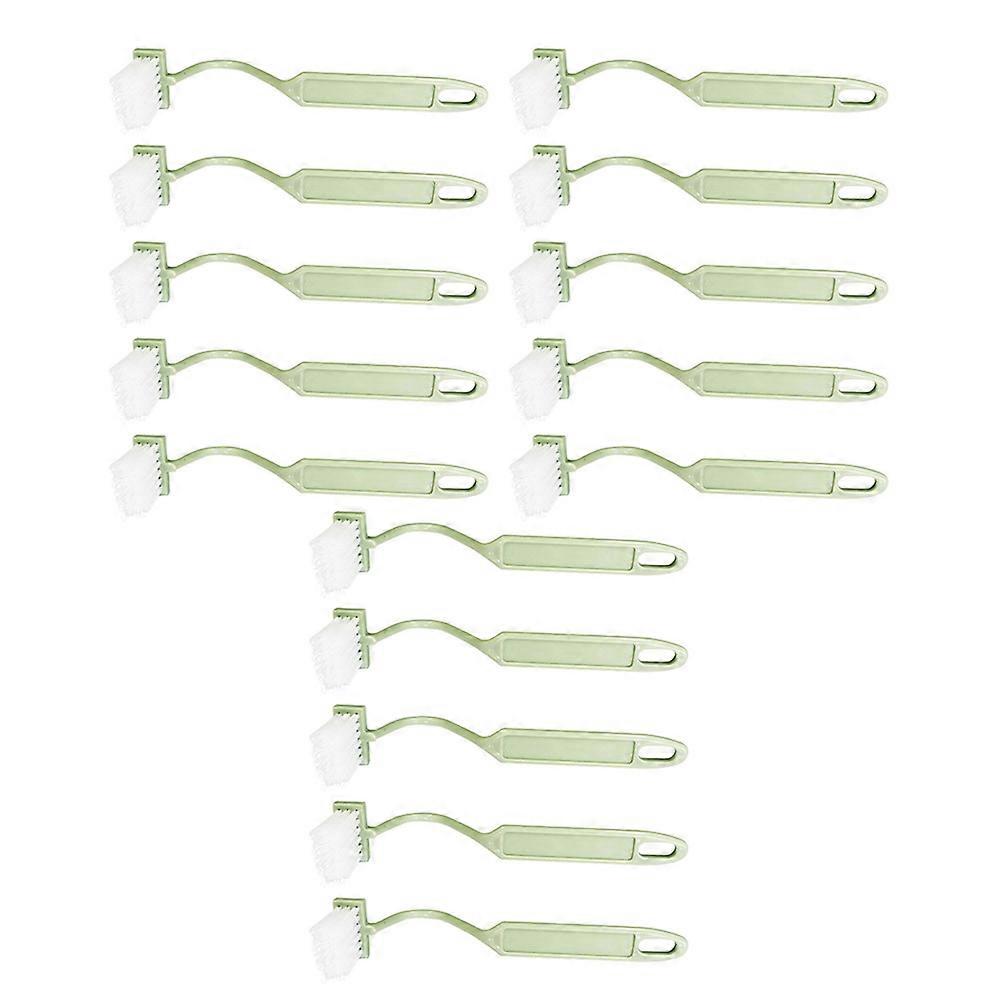 Curved Toilet Brush 15Pcs Nordic Green Bathroom Cleaning Tool 20.5X4X3.3CM Scratch-free Cleaning Reliable Set