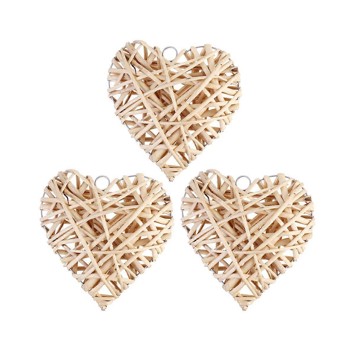 Heart Shaped Pendant for Valentines Day Decorations Made of Plastic Beige Color Great for Photo Props and Party Decoration 20CM