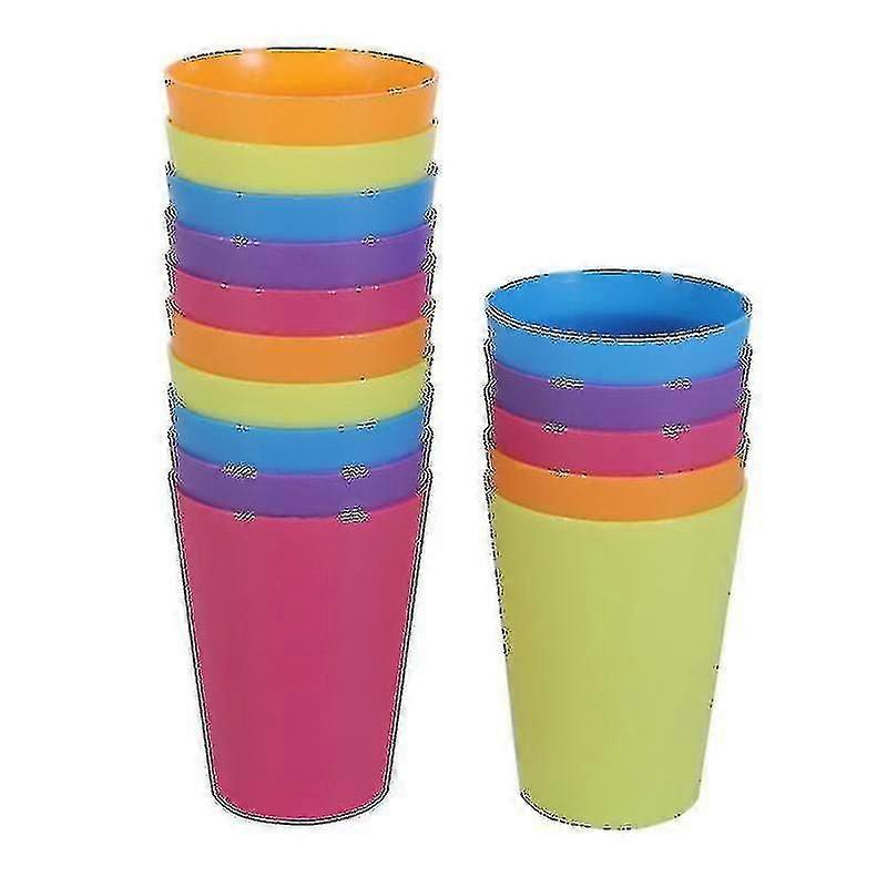 15pcs Colorful Plastic Reusable Drinking Cups Party Supply