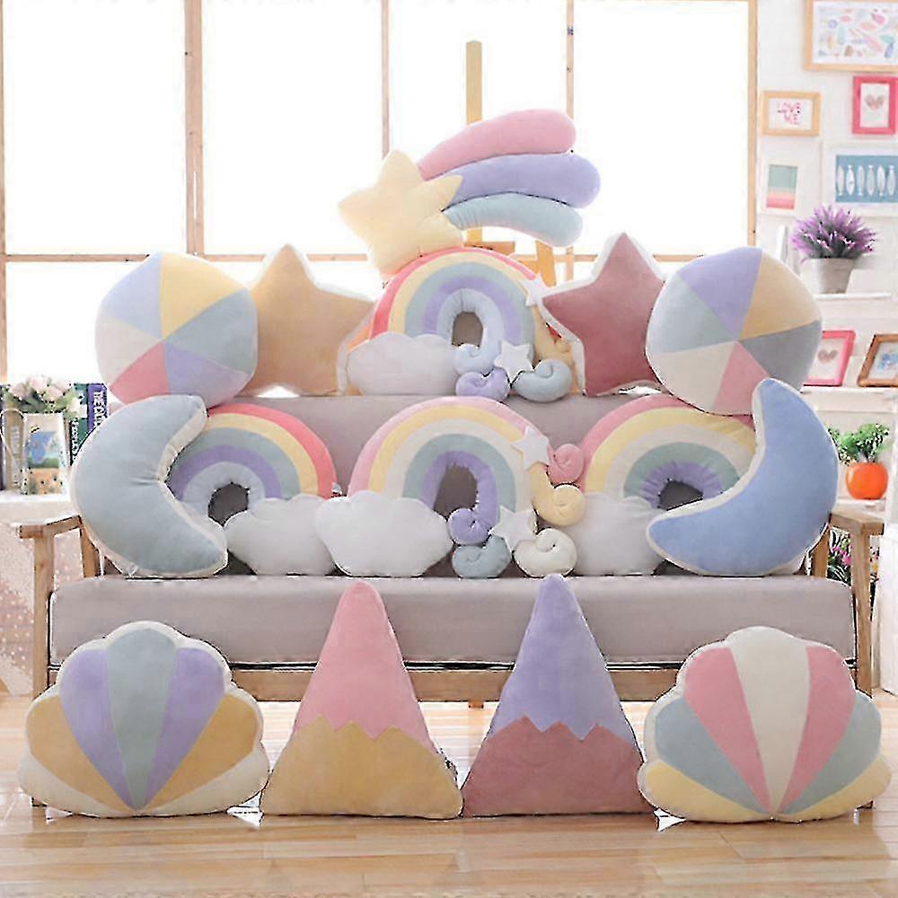 Rainbow hugging pillow for sofa - big plush cushion home accessory