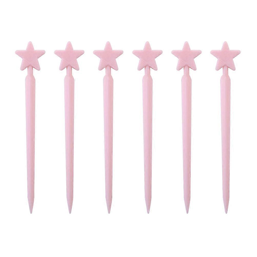 20pcs Pink Bento Food Picks with Creative Designs for Snacks Desserts and Parties