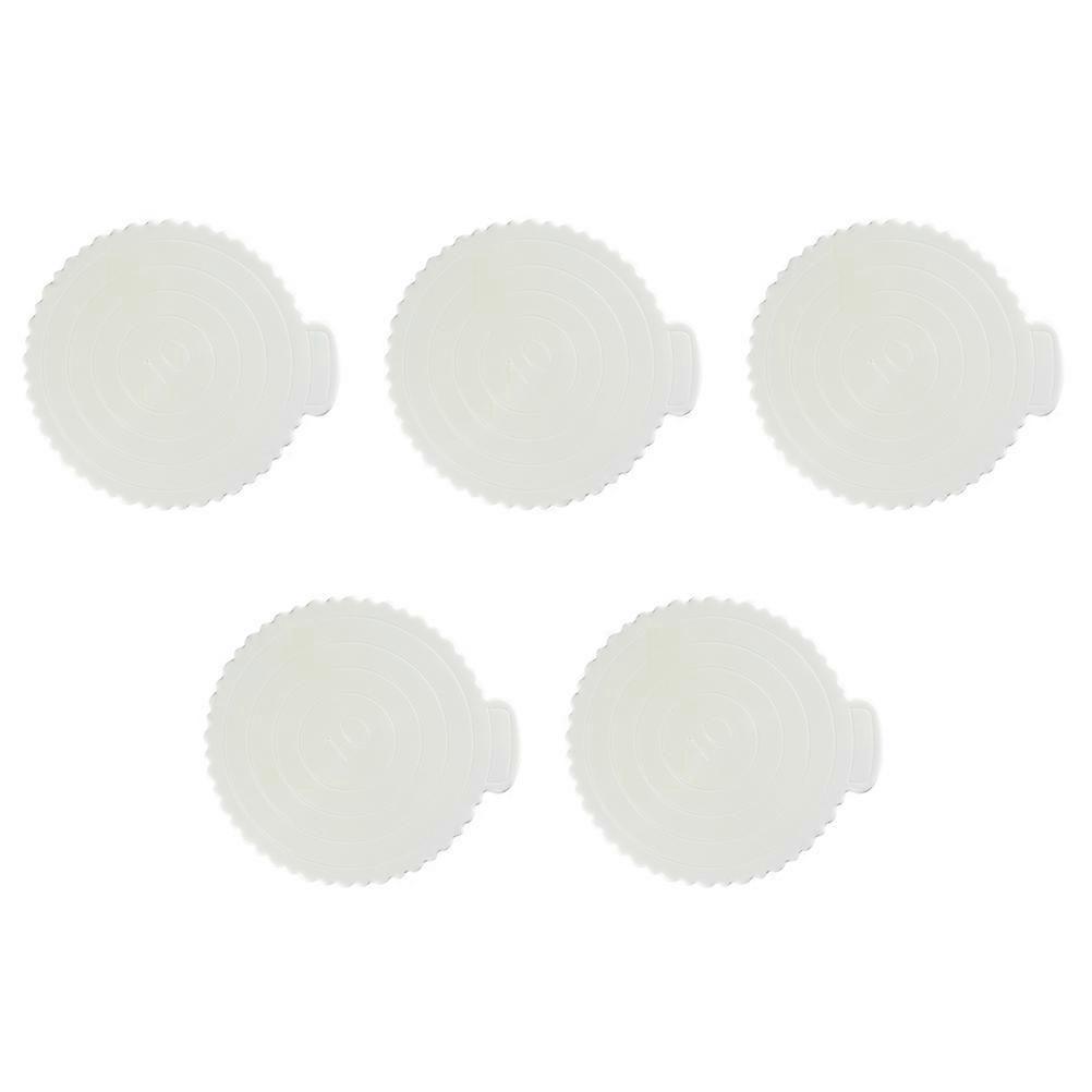 5pcs Reusable Round Cake Display Base, Washable & Non Stick Serving Tray for Desserts, Birthdays, Weddings, and Events