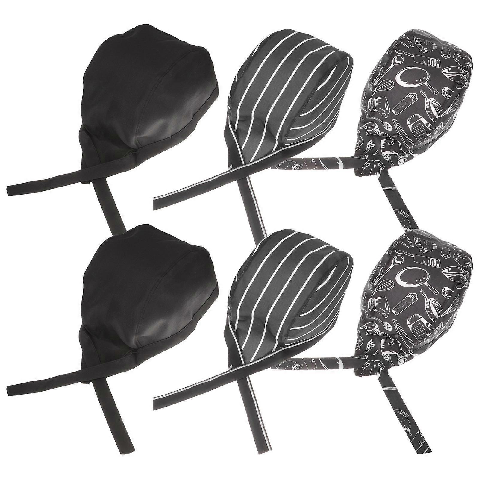 Universal Chef Hat 6Pcs Reusable Adjustable Caps for Chefs and Waiters Assorted Color Practical Breathable