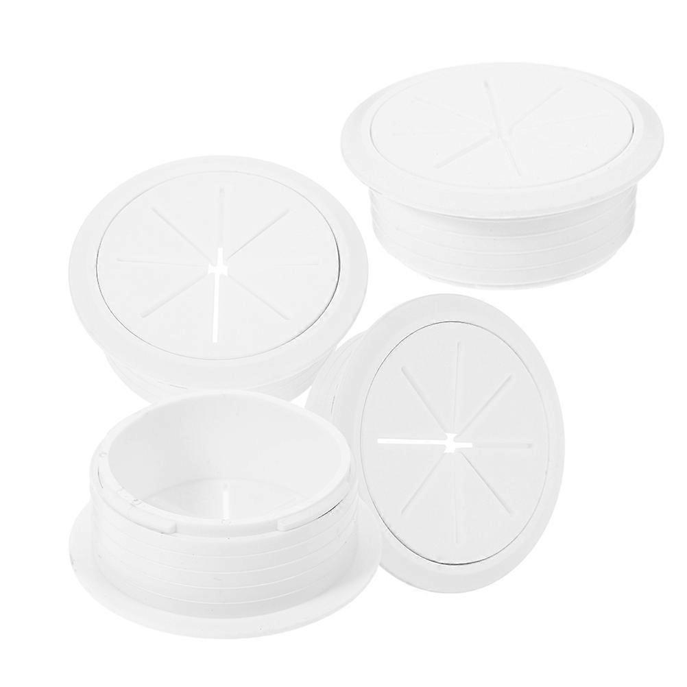 MLINS 4Pcs Desk Cable Hole Covers Wire Grommets for Computer Table Organizers