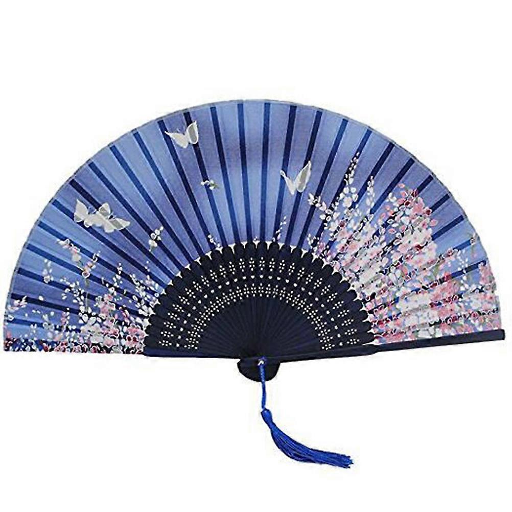 Vintage Handheld Fan Tassel Design For Party Prop 14.74X8.25in 2Pcs