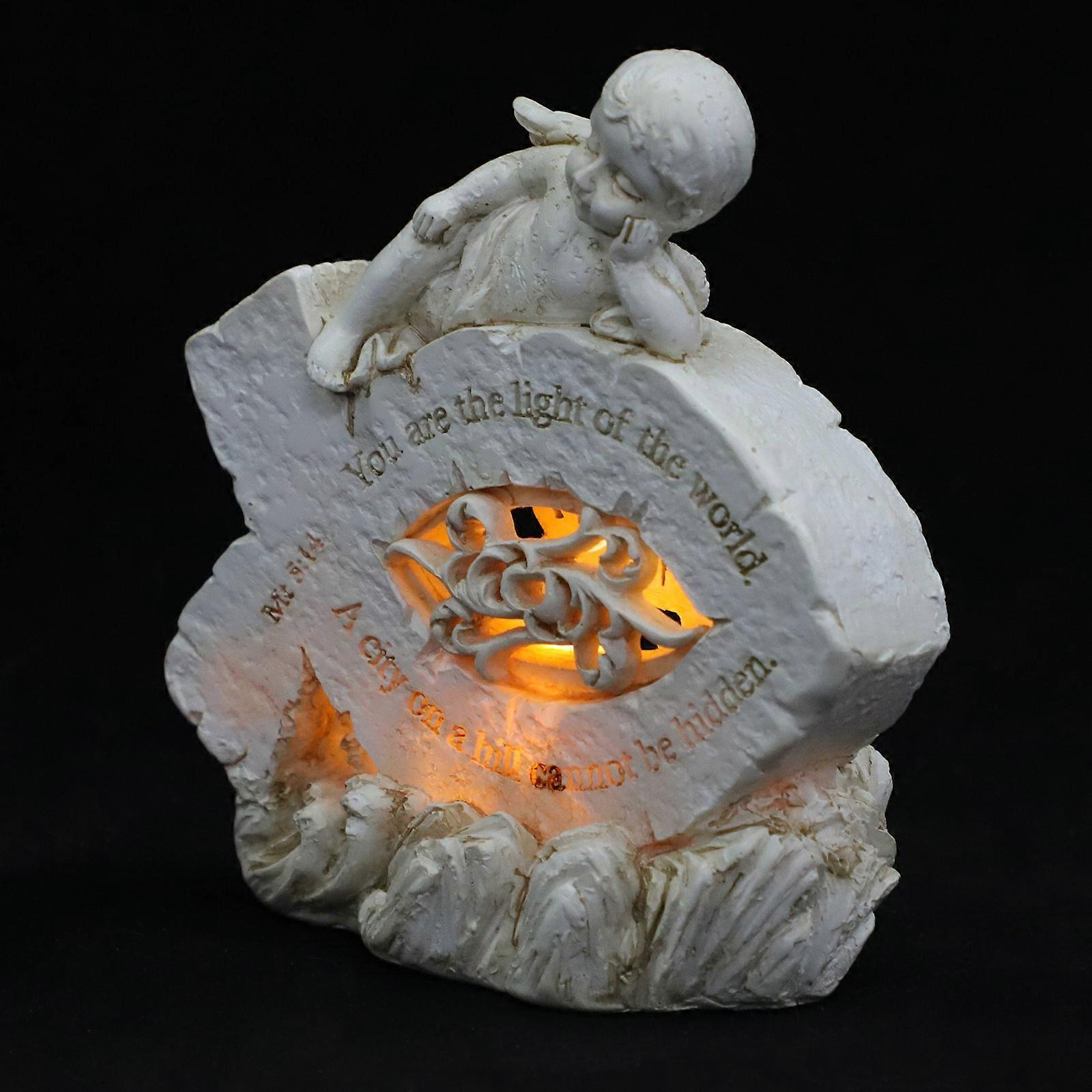 Home Decoration Angel Shaped Sculpture Designed for Office Decor With Resin Material And Unique Textured Finish 1Pack