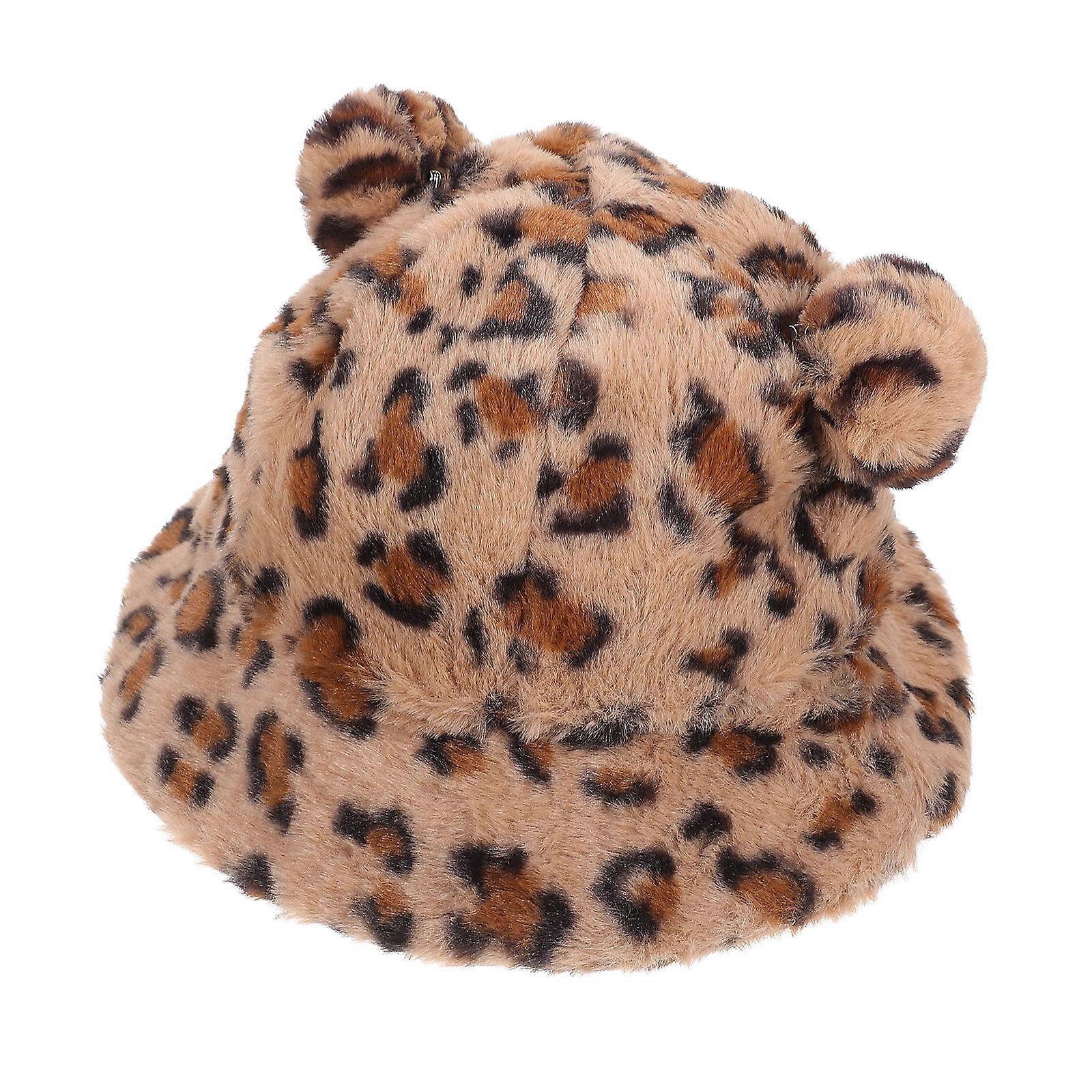 Here's a polished and professional product description based on your input:
**Delicate Plush Bucket Hat for Women – Adorable Bear Ears Design –