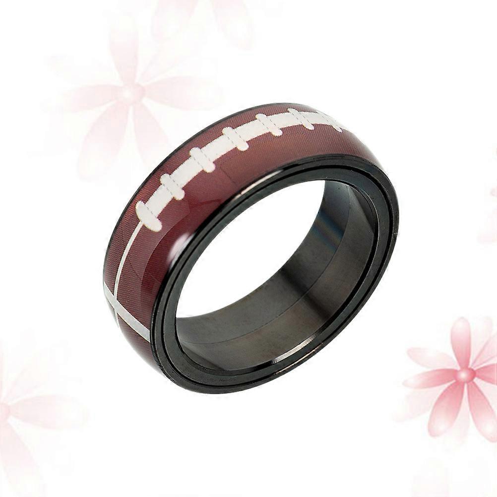 Titanium Steel Rugby Ring with Rotatable Band Perfect for Wearing Size Selectable Multi Color