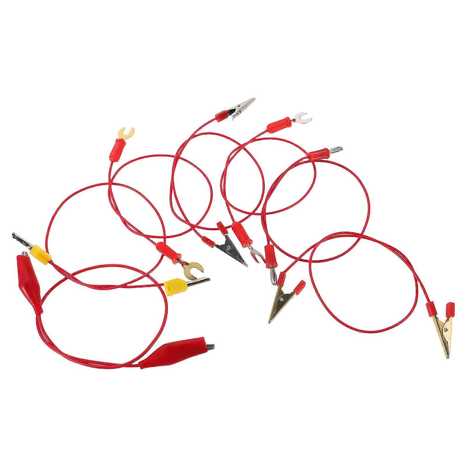 7pcs Clips and Banana Plug Set for Physics Experiments – Circuit Connection Tools for Laboratory Use, Ideal for Students