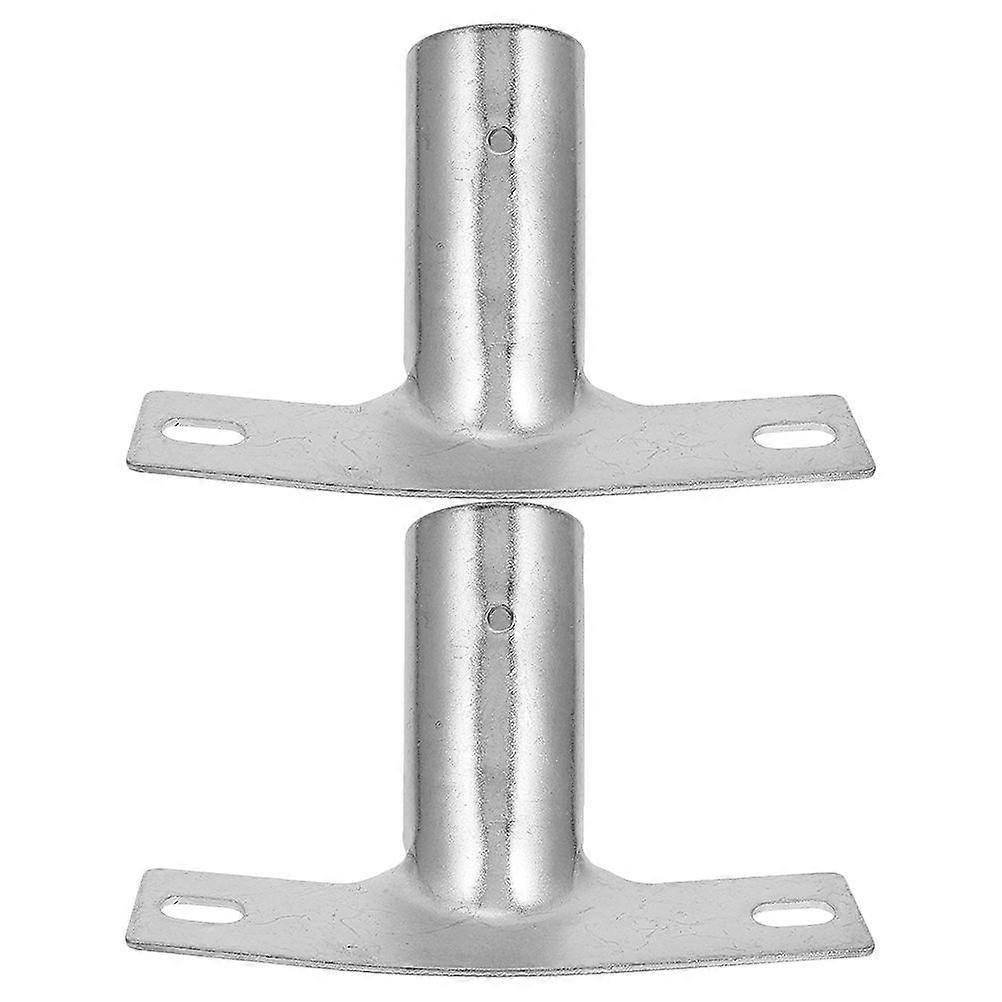 2pcs Broom Handle Bracket Mounting Broom Head Bracket Tip Replacement Repair Pole Adapter Tips Metal Threaded Handle Tips For Mop Broom Brush